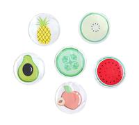 Abaodam 6pcs Reusable Fruit-shaped Gel Eye Packs with Pvc Material for Relief of Eye Fatigue Cooling Ice Patches for Summer Care and Soothing Skin