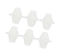 Abaodam 6pcs Reusable Menstrual Pads Washable Sanitary Cloth Liners with Convenient Button Fix for Women Travel Use White