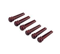 Abaodam 6pcs Rosewood Acoustic Guitar Bridge Pins with White Dot Sturdy Guitar String Pegs Set