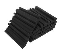 Abaodam 6pcs Self Adhesive Acoustic Panels High Density Soundproofing Wall Treatment for Home Studio Office Theatre Reduce Noise Echo Easy Install Fire Resistant Black