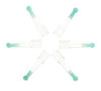 Abaodam 6pcs Silicone Ear Scoop Replacement Heads Green Soft Ear Wax Removal Tips for Adults