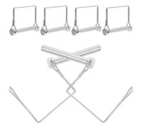 Abaodam 6PCS Silver Square Trailer Coupler Pins 10x70mm with D-Shape Safety Locking Shaft for Trailer Hitch Farm Lawn Garden Scaffolding Use
