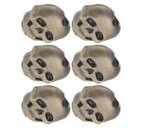 Abaodam 6pcs Skull Guitar Tuning Peg Buttons Metal Replacement Tuner Heads for Acoustic Electric Guitars Polished Finish Easy Handle