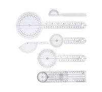Abaodam 6pcs Spinal Finger Goniometer Set Plastic Protractors Reading for Measuring Spine Angle, Suitable for Home Use by Students and Physical Therapists