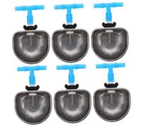 Abaodam 6pcs Stainless Steel Automatic Rabbit Water Bowl Connector for Bunny Breeding Cage Drinking Accessory Pet Water Dispenser