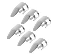 Abaodam 6pcs Stainless Steel Large Hole Finger Tip Protector Guitar Picks Set for Banjo and Acoustic Guitar, Professional Metal Finger Picks for Fingerstyle Playing