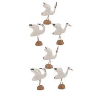 Abaodam 6pcs Succulent Potted Ornament Mini Ceramic Decor for Garden Micro Landscape Decoration Flowerpot Accessory for Outdoor Display Random Style