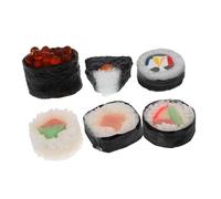 Abaodam 6pcs Sushi Decoration for Home Photography Realistic Fake Food Models for Display Miniature Accessories for Japanese Culture Enthusiasts and Collectors