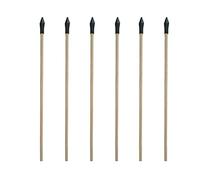 Abaodam 6pcs Traditional Wooden Arrow Tossing Game Rubber Head 43cm Long Fun Outdoor Hunting Game Toy for Family and Friends