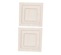 Abaodam 6pcs Unfinished Wooden Canvas Panel Boards for Crafts, Supports Fluid Art Techniques, Comfortable to Hold, Smooth Surface, Square Wood Boards for School Group Activities and Home