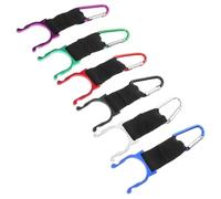 Abaodam 6pcs Vibrant Water Bottle Buckle Clips with Keychain Carabiner Compact Lightweight Mineral Bottle Holders for Outdoor Camping Hiking Mountaineering Travel