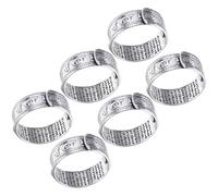 Abaodam 6Pcs Vintage Gold Mythical Beast Amulet Rings for Men Women, Retro Decorative Finger Rings with Eight Protective Symbols, Luck and Health Symbol Jewelry