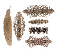 Abaodam 6pcs Vintage Hair Pin Hair Accessories Copper Barrettes European Style Attractive Appearance Strong Hold Clips for Women Wedding Birthday