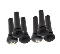 Abaodam 6pcs Violin Ebony Tailpiece Pegs Fish Eye Non-fish Eye Tailpiece Kit for Violin Parts and Accessories