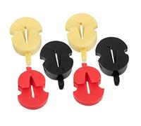 Abaodam 6pcs Violin Rubber Mutes Silent Practice Violin Accessories Small Sturdy Replacement Mute Set for and Viola Yellow Red Black Colors