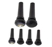 Abaodam 6pcs Violin Tail Nail Ebony Tailpiece Pegs Fish Eye Non-fish Eye Design for Violin Parts and Diy Kit