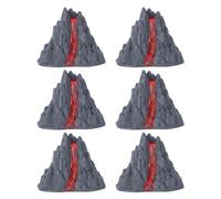 Abaodam 6pcs Volcano Lava Toys Plastic Model Imitated Volcano Statue for Fish Tank Ornaments Farmhouse Decor Dinosaur Scene