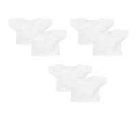 Abaodam 6pcs White Cotton Plush Bear Plain T-shirt Set round Neck and Short Sleeve Minimalist Style Bear Doll Clothing for Dress and Holiday Events