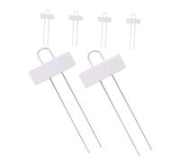 Abaodam 6pcs White Metal Plant Labels with Stakes Weatherproof Garden Markers for Vegetable and Flower Identification Reusable Iron Plant Name Tags for Outdoor and Indoor Gardening