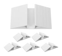 Abaodam 6pcs White Plastic Sturdy Groove Fittings Triangle Reinforcement Design for Pet Fence and Safety Gate, Flexible Space Adaptation for Indoor Doorway Use