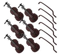 Abaodam 6pcs World Smallest Violin Pendant Tiny Violin Model Miniature Statue Diy Decorations