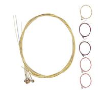 Abaodam 6sets Steel String Set for Acoustic Guitar in Metal for Beginners and Performers for Home Practice and Live Performances