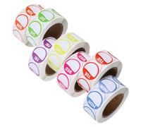 Abaodam 7 Rolls of Assorted Color Weekday Stickers with English Letter Design, Copper Sticker Material for Practical Usage, for Restaurant and Boutique Inventory Management
