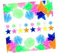 Abaodam 72Pcs Bike Wheel Beads Durable Plastic Clip Decorations for Bicycle Spokes Includes Stars Luminous Beads for Bikes Accessories