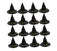 Abaodam 72pcs Miniature Witch Hats Black Plastic Halloween Craft Decorations for Dollhouse DIY Party Supplies Whimsical Tiny Hats for Creative and Haunted House Layout