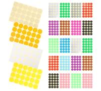 Abaodam 768pcs Colour Coding Dot Stickers 16 Colours Self-Adhesive Round Labels 32mm Removable Office Markers for Classroom and Organizing Supplies