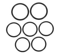 Abaodam 7pcs Crystal Singing Bowl Rubber Rings for Singing Bowl Parts Wear-resistant Black Rubber Cushions for Home Meditation and Musical Instrument Accessories