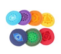 Abaodam 7pcs Handmade Meditation Singing Bowl Cloth Mats, 10cm Buddhist Sound Bowl Cushions for Healing and Ritual Use, Tibetan Buddhism Accessories