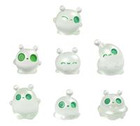 Abaodam 7pcs Luminous Figurines Quirky Glow the Dark Micro Landscape Decor for Office Desk Room Home Decor and Space Party Decorations