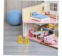 Abaodam 7pcs Miniature Caution Wet Floor Signs for Dollhouse Decoration Realistic Yellow Warning Safety Signs Compact Educational for Portable Fairy Garden and Diorama Accessories