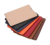 Abaodam 7Pcs PU Leather Card Protector Sleeves with RFID Anti-Theft Blocking for Men, Lightweight Bank Card Holder Set in 7 Colors, Privacy Protection for Wallets and Travel