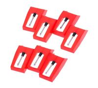 Abaodam 7pcs Replacement Record Player Stylus Needles with Piezoelectric Noise Reduction Quick Tool Installation Compatible with Turntables and Phonographs for Stable Vinyl Playback