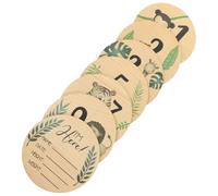 Abaodam 7pcs Signs for Newborns Double-Sided Cartoon Animal Monthly Cards Announcement Props for Nursery for Showers and Gender Reveals