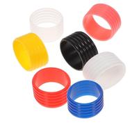 Abaodam 7Pcs Tennis Racket Silicone Grip Rings Overgrip Protectors for Moisture Removal Flexible Compact Racket Grip Bands for Badminton and Tennis Handle Sealing