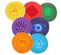 Abaodam 7pcs Tibetan Singing Bowl Cushion Set Handmade Embroidered Buddha Sound Bowl Pads Medium Size Colorful Decorative Meditation Accessories for Yoga and Prayer