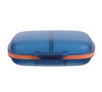 Abaodam 8-compartments Pillbox Travel Pill Container Holder Plastic Portable Daily Pill Box with Design Keeping Medications Dry for Work and Study