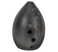 Abaodam 8-hole Ocarina Instrument for Children Beginner Clay Musical Instrument with Delicate Patterns Comfortable Ergonomic Design Black Small Size to Develop A Child's Interest in Music