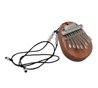 Abaodam 8 Keys Mini Kalimba Thumb Piano Necklace Portable Wooden Finger Piano Pendant for Boys and Girls Beginners Lanyard Musical Instrument