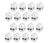 Abaodam 8 Pairs Double Sided Magnetic Pearl Earrings for Women Non Piercing Clip Bridal Wedding Dress Accessories Lightweight Comfortable Veil Decoration for Brides