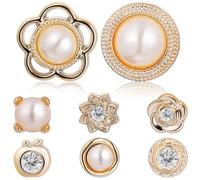 Abaodam 8 Pcs Hijab Magnetic Pins Set with No Sew Brooch Buttons, Multi-Size Scarf Clips and Decorative Magnet Clothing Pins for Women Muslim Veil and Shawl Accessories