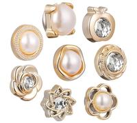 Abaodam 8 Pcs Magnetic Buttons Magnetic Button Pins Trendy Abs Metal Easy to Use Mix and Match for Veils and Scarves Decorate and Fix Scarves