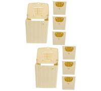 Abaodam 8 Pcs Plastic Bird Breeding Boxes Hanging Nesting Houses for Parakeets Love Birds Parrots Easy to Clean Incubation Cage Suitable for Garden Home Use