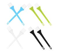 Abaodam 8 Pcs Small Cleaning Brushes Set with Nylon Bristles for Keyboard, Crevice, and Electronics Cleaning - White, Black, Green, Blue Handles - Multi-Purpose Scrub Brushes for Gaps