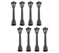 Abaodam 8-piece Mini Christmas Street Lamp Post Set for Village Displays | Black Plastic Village Pathway Lantern Models for Miniature Pathways, Railway Layouts, Dioramas, Garden Scenes And Table Decor