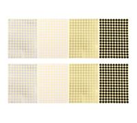 Abaodam 8 Sheets Self Adhesive Blank Label Stickers for Lip Gloss Tubes and Lip Balm, Paper Material with Ink, Creative Assorted Colour Coding Labels for Home-Baked and Arts Random Color
