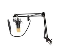 Abaodam -800 Microphone Kit Condenser Mic Shock Mount Windscreen Phone Stand Sound Card in One Package